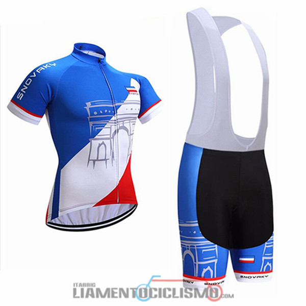 Abbigliamento Ciclismo France Snovaky 2017 Blu e Bianco